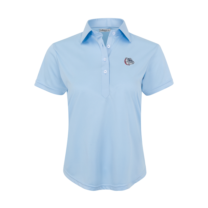 Gonzaga Women's Cap Sleeve Semi Spread Polo Sky Blue