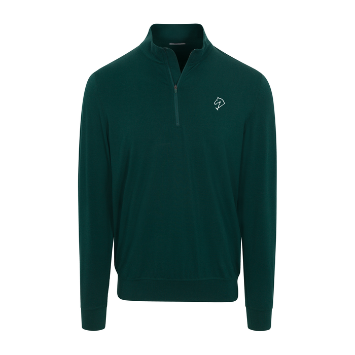 Greenwich Sound Polo Velocity Performance Quarter Zip Dark Green