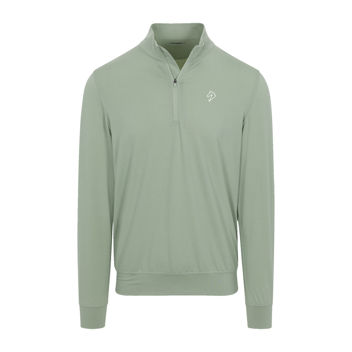 Greenwich Sound Polo Velocity Performance Quarter Zip Light Green
