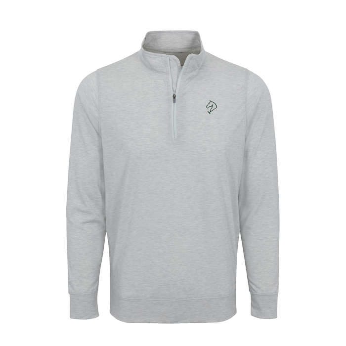 Greenwich Sound Polo Velocity Performance Quarter Zip Light Grey
