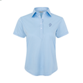 Greenwich Sound Polo Women's Cap Sleeve Semi Spread Polo Sky Blue