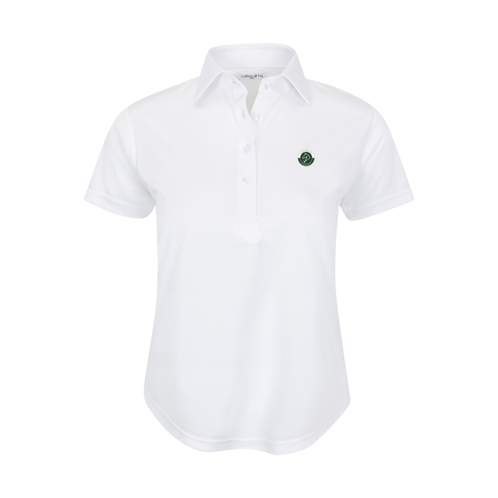 Greenwich Sound Polo Women's Cap Sleeve Semi Spread Polo White