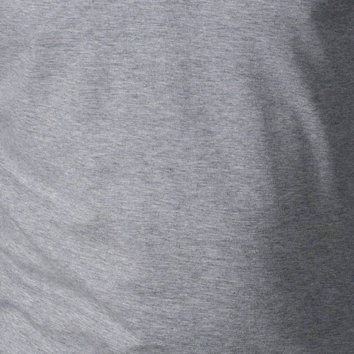 Heather Cloud Cotton Quarter Zip Light Grey with Navy Trim