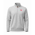 Houston Heather Cloud Cotton Quarter Zip Pullover Light Grey