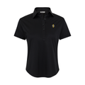 Idaho Women's Cap Sleeve Semi Spread Polo Black