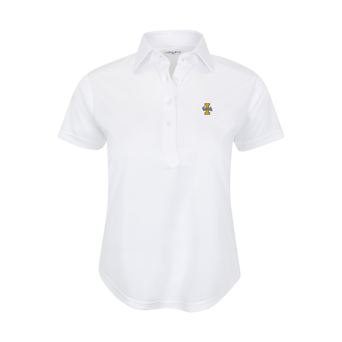 Idaho Women's Cap Sleeve Semi Spread Polo White