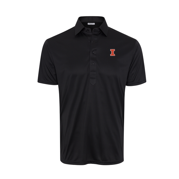 Illinois Semi-Spread Collar Polo Black