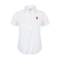 Illinois Women's Cap Sleeve Semi Spread Polo White