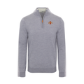 Iowa State Grey Melange Cashmere Touch Australian Merino Quarter Zip Sweater