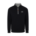 Iowa State Heather Cloud Cotton Quarter Zip Pullover Black with Light Grey Trim