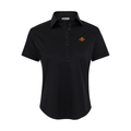 Iowa State Women's Cap Sleeve Semi Spread Polo Black