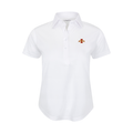 Iowa State Women's Cap Sleeve Semi Spread Polo White