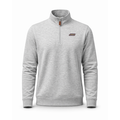 James Madison Heather Cloud Cotton Quarter Zip Pullover Light Grey