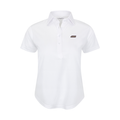 James Madison Women's Cap Sleeve Semi Spread Polo White