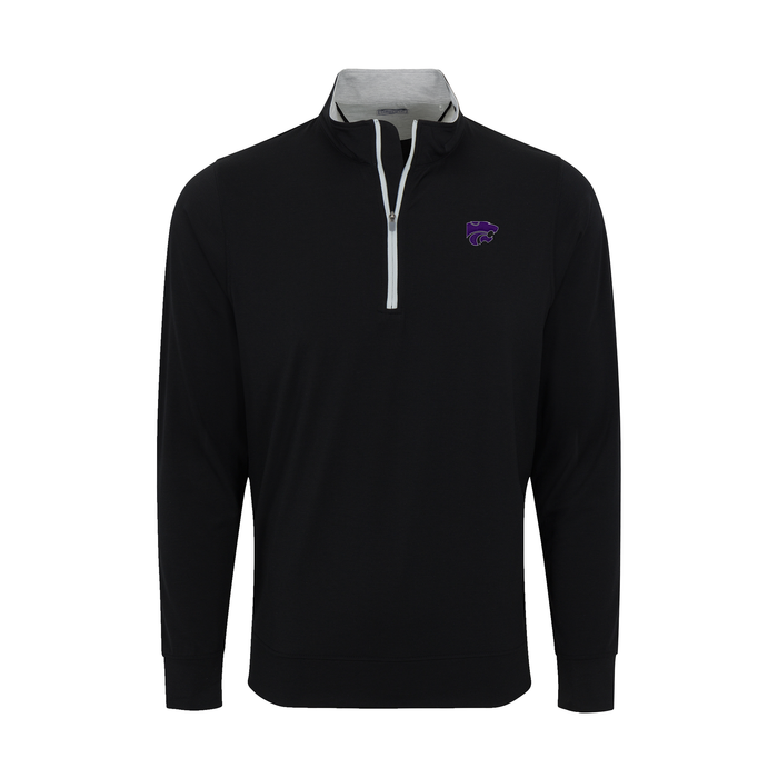 K-State DriRelease® Performance Pullover Black with Light Grey Trim