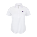 K-State Women's Cap Sleeve Semi Spread Polo White