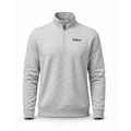 Kansas State Heather Cloud Cotton Quarter Zip Pullover Light Grey