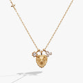 Leo Zodiac Charm Cluster Necklace