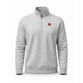 Louisville Heather Cloud Cotton Quarter Zip Pullover Light Grey