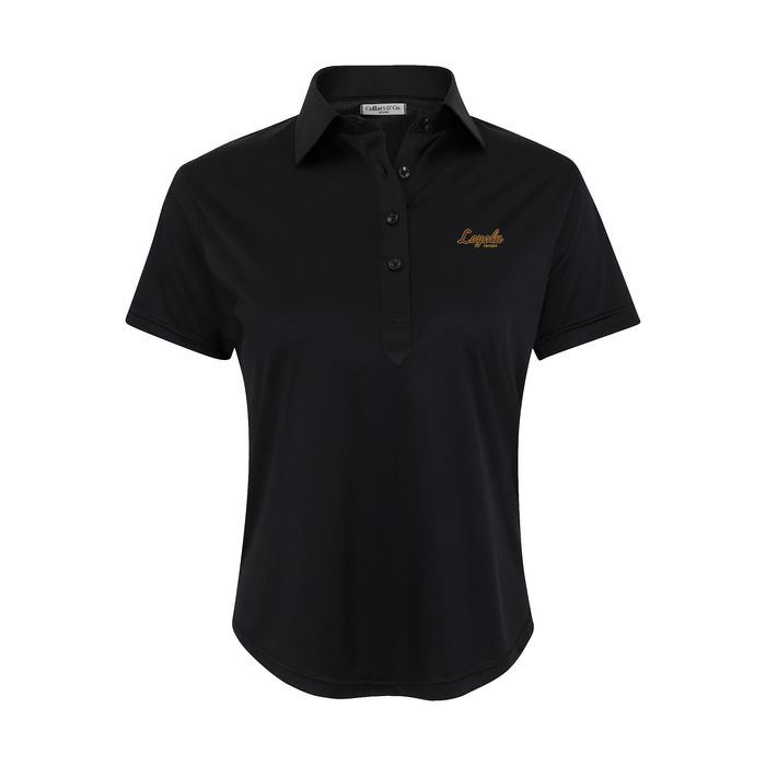 Loyola Chicago Women's Cap Sleeve Semi Spread Polo Black