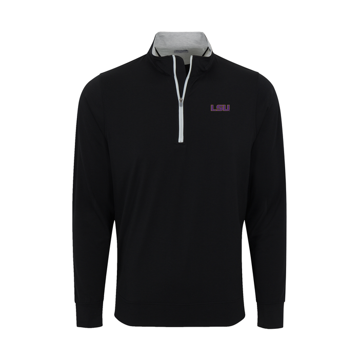 LSU DriRelease® Performance Pullover Black with Light Grey Trim