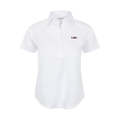 LSU Women's Cap Sleeve Semi Spread Polo White