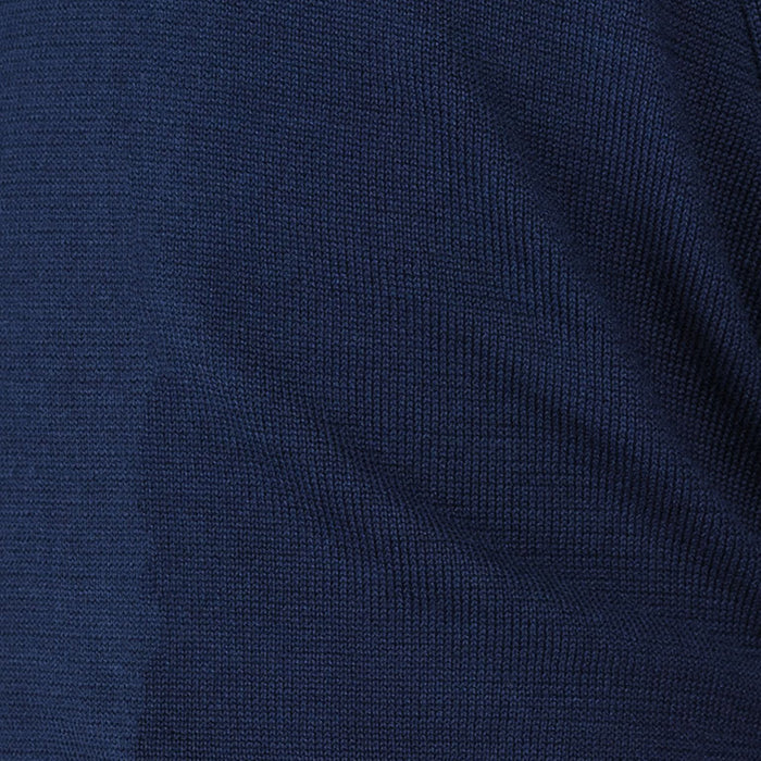 Maranello Mid-Weight Cotton & Silk Polo Navy - 3-Button