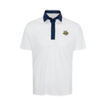 Marquette Semi-Spread Collar Polo Austin White with Navy Accent