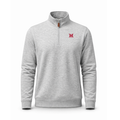 Miami Ohio Heather Cloud Cotton Quarter Zip Pullover Light Grey