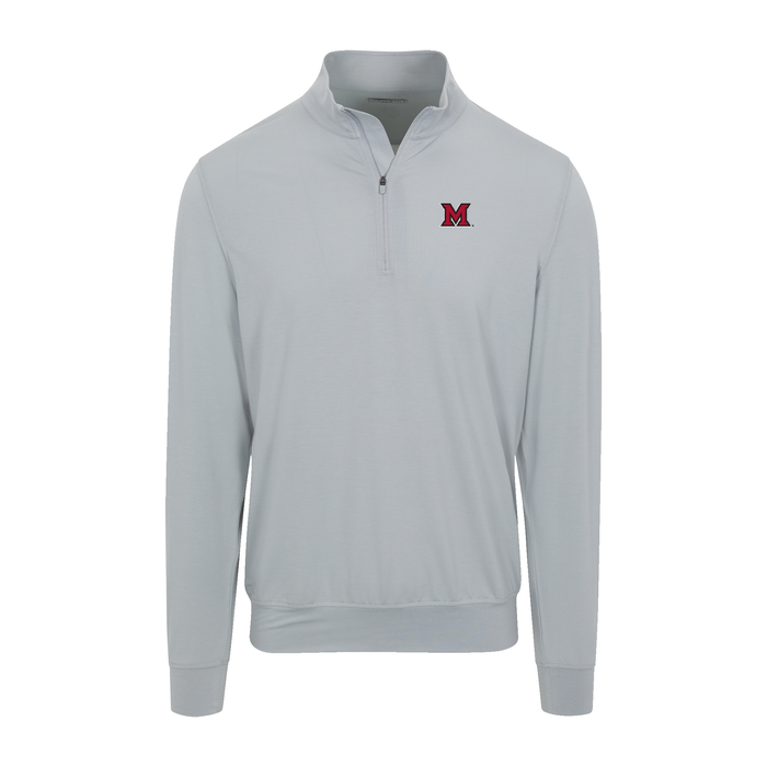 Miami Ohio Velocity Performance Quarter Zip Light Grey