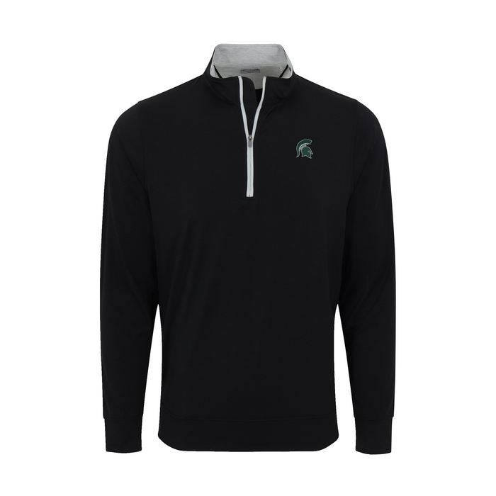 Michigan State DriRelease® Performance Pullover Black with Light Grey Trim