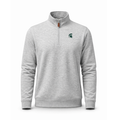 Michigan State Heather Cloud Cotton Quarter Zip Pullover Light Grey