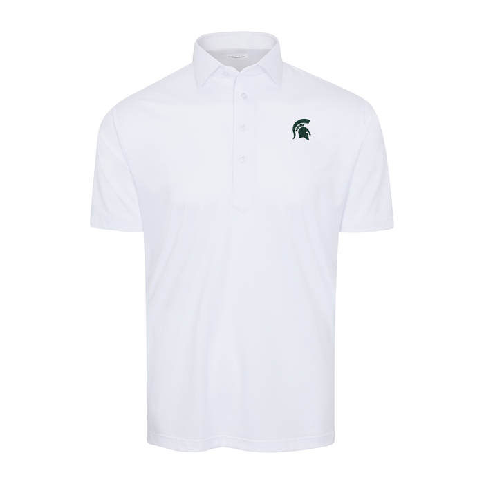 Michigan State Semi-Spread Collar Polo White