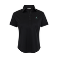 Michigan State Women's Cap Sleeve Semi Spread Polo Black