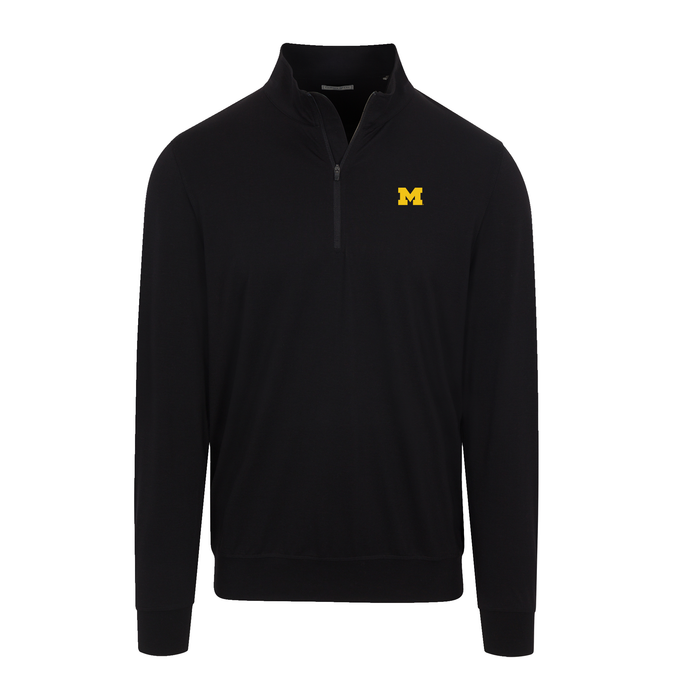Michigan Velocity Performance Quarter Zip Black