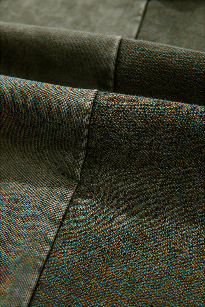 Mineral Wash Tiered Drawstring Wide Leg Pants