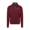 Minnesota Merlot Heather Cloud Cotton Quarter Zip Pullover