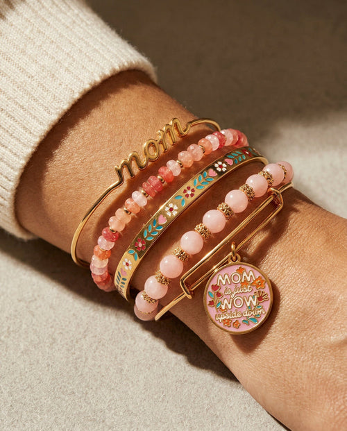 'Mom Is Just Wow Upside Down' Bangle Set of 5