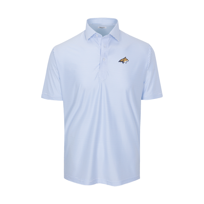 Montana State Featherweight Flex Polo Camden White with Blue Stripe