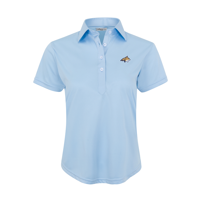 Montana State Women's Cap Sleeve Semi Spread Polo Sky Blue