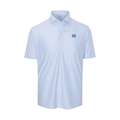 North Carolina Featherweight Flex Polo Camden White with Blue Stripe