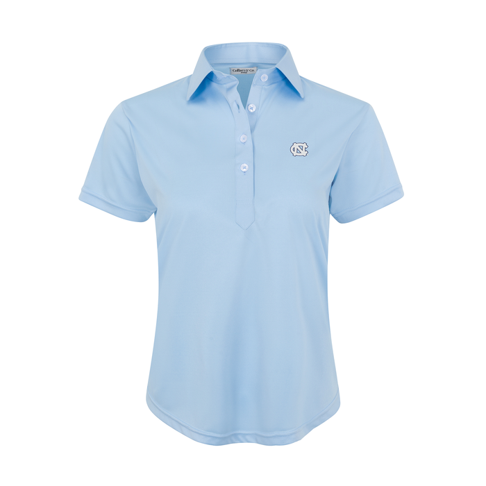 North Carolina Women's Cap Sleeve Semi Spread Polo Sky Blue