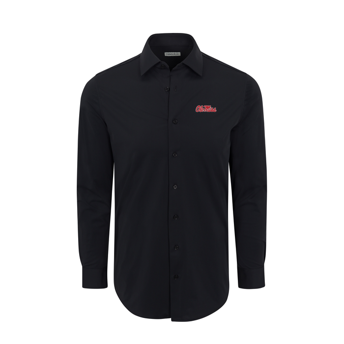 Ole Miss Apex Performance Dress Shirt Black