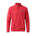 Ole Miss Cloud Cotton Quarter Zip Pullover Sunset Red
