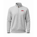 Ole Miss Heather Cloud Cotton Quarter Zip Pullover Light Grey