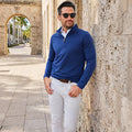 Palm Pima Blend Quarter Zip Navy