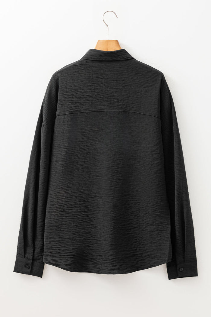 Patch Pocket Button Front Collared Shirt