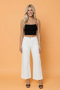 Pearl Embellished Side Seam Ankle Length Shift Jeans