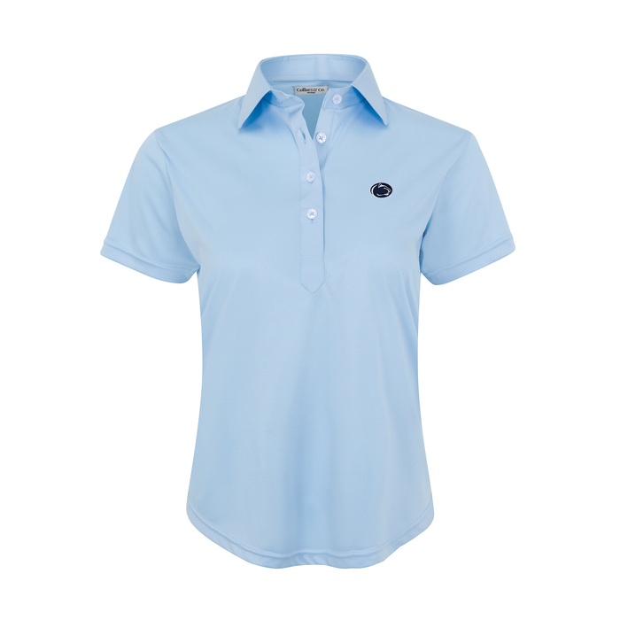 Penn State Women's Cap Sleeve Semi Spread Polo Sky Blue