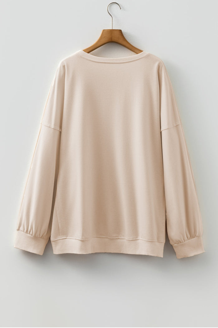 Plus Size Flower Patched Mineral Wash Top